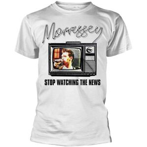 Morrissey Tričko Stop Watching The News Biela XL