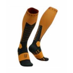 Compressport Ski Mountaineering Full Socks Autumn Glory/Black T1 Bežecké ponožky