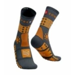 Compressport Trekking Socks Magnet/Autumn Glory T4 Bežecké ponožky