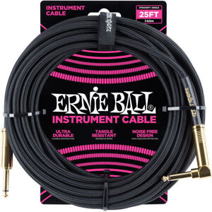 Ernie Ball P06058 Čierna 7,5 m Rovný - Zalomený