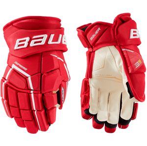 Bauer Hokejové rukavice S21 Supreme 3S Pro SR 14 Červená