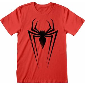 Spiderman Tričko Black Spider Symbol Červená 2XL