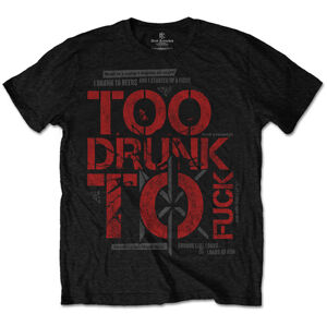 Dead Kennedys Tričko Too Drunk Červená-Čierna XL