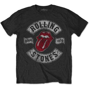 The Rolling Stones Tričko Unisex US Tour 1978 (Back Print) Black XL