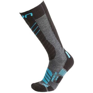 UYN Comfort Fit Mens Socks Medium Grey Melange/Azure 45-47