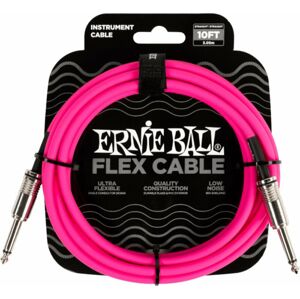 Ernie Ball Flex Instrument Cable Straight/Straight Ružová 3 m Rovný - Rovný