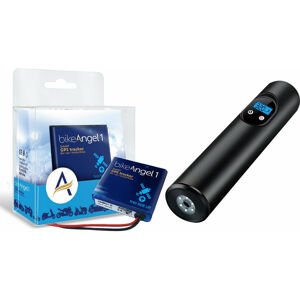 bikeAngel 1-MOTO EU+BALKANS Smart GPS Tracker Alarm + Battery Air Pump Black SET