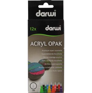 Darwi Acryl Opak Marker Set Mix 12 x 3 ml