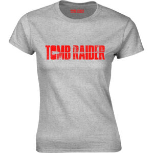 Tomb Raider Tričko Logo Šedá L