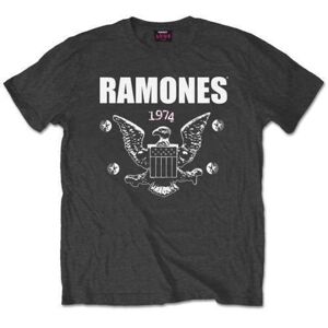 Ramones Tričko 1974 Eagle Charcoal Grey XL
