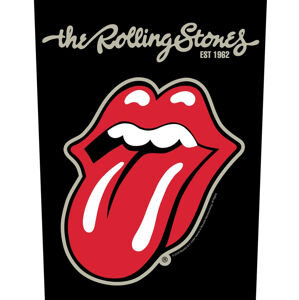 The Rolling Stones Plastered Tongue Nášivka Červená-Čierna