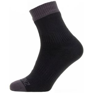 Sealskinz Waterproof Warm Weather Ankle Length Sock Black/Grey XL Cyklo ponožky