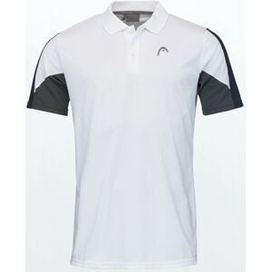 Head Club 22 Tech Polo Shirt Men White/Dress Blue 2XL Tenisové tričko