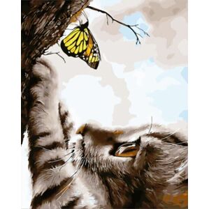 Gaira Maľovanie podľa čísiel Mačiatko s motýľom