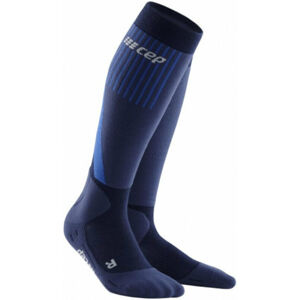 CEP WP20DU Winter Compression Tall Socks Navy III Bežecké ponožky