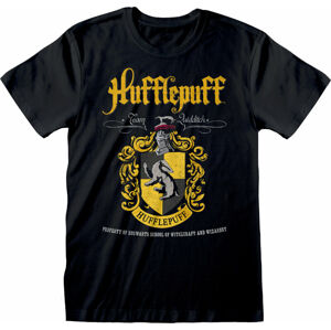 Harry Potter Tričko Hufflepuff Black Crest Čierna M