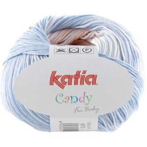 Katia Candy 675 Salmon Range/White/Pearl Light Grey