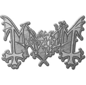 Mayhem Metal Logo Odznak Strieborná