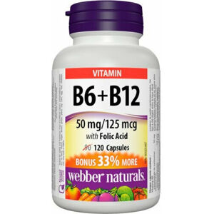 Webber Naturals Vitamin B6+B12+Folic Acid Tablety