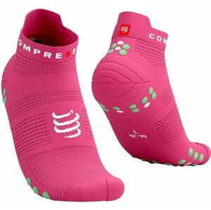 Compressport Pro Racing Socks v4.0 Run Low Hot Pink/Summer Green T2