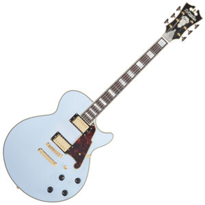 D'Angelico Deluxe SS Stop-bar Matte Powder Blue