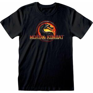 Mortal Kombat Tričko Logo Čierna 2XL
