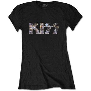 Kiss Tričko Logo (Diamante) Čierna S