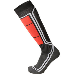 Mico Light Weight Argento X-Static Ski Socks Nero Red S