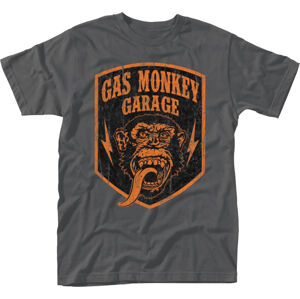 Gas Monkey Garage Tričko Shield Šedá L