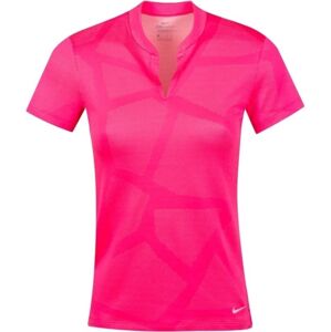 Nike Breathe Womens Polo Shirt Hyper Pink/Arctic Punch S