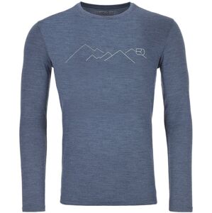 Ortovox 185 Merino Mountain Mens Long Sleeve Shirt Night Blue Blend 2XL