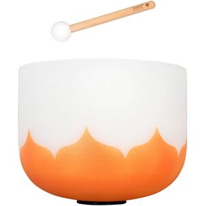 Sela 10" Crystal Singing Bowl Lotus 432 Hz D - Orange (Sacral Chakra) incl. 1 Wood Mallet