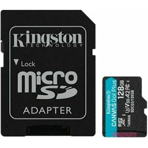 Kingston 128GB microSDHC Canvas Go! Plus UHS-I V30 + SD Adapter SDCG3/128GB