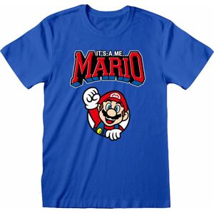 Super Mario Tričko Varsity Modrá XL