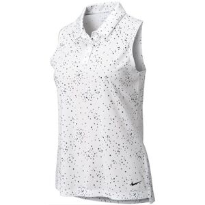 Nike Dri-Fit Womens Polo Shirt White/Black/Black XS