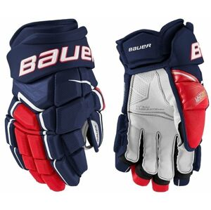 Bauer Hokejové rukavice S21 Supreme Ultrasonic INT 12 Navy/Red