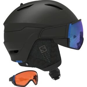 Salomon Driver Custom Air Ski Helmet Black/Solar Blue M 20/21