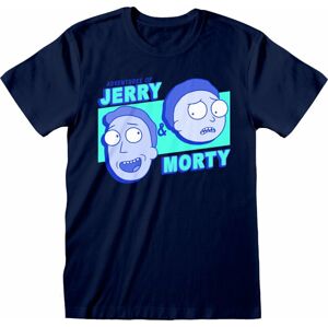 Rick And Morty Tričko Jerry And Morty Modrá L
