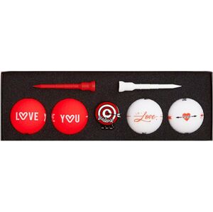Volvik Vivid Love 4 Pack Golf Balls Plus Ball Marker and Tees