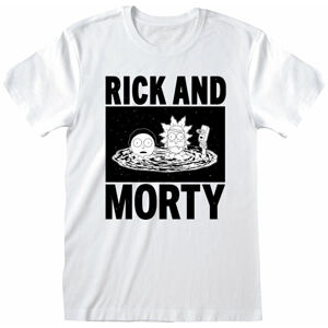 Rick And Morty Tričko Black And White Biela S