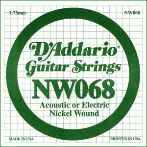 D'Addario NW 068 Samostatná struna pre gitaru