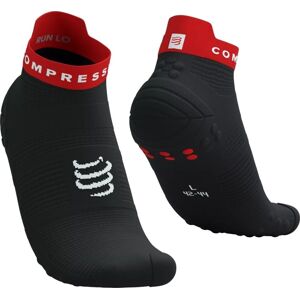 Compressport Pro Racing Socks V4.0 Run Low Black/Core Red/White T4 Bežecké ponožky