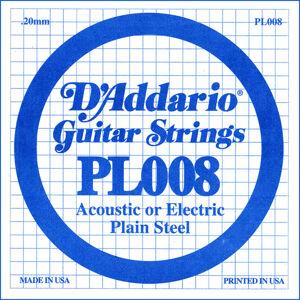 D'Addario PL 008 Samostatná struna pre gitaru