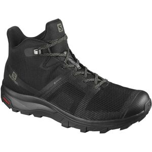 Salomon OUTline Prism Mid GTX Black/Black/Castor Gray 44 Pánske outdoorové topánky