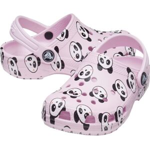 Crocs Kids' Classic Panda Print Clog Ballerina Pink 24-25