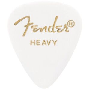 Fender 351 Shape Classic Celluloid Picks White Heavy