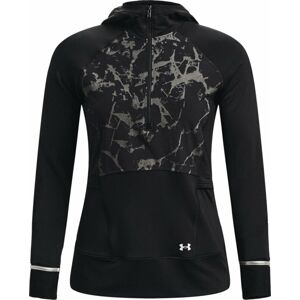 Under Armour Women's UA OutRun The Cold Hooded Half Zip Black/Black/Reflective XS