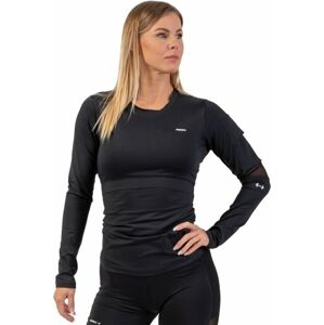 Nebbia Long Sleeve Smart Pocket Sporty Top Black XS Fitness tričko