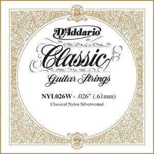 D'Addario NYL026W Samostatná struna pre gitaru
