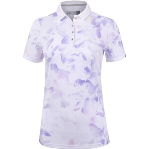 Kjus Enya Printed Womens Polo Shirt White/Iris Purple 34